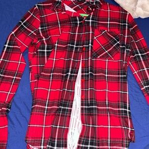 Red and Black Plaid Shirt
